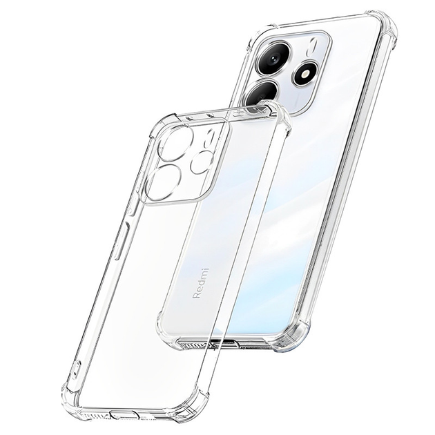 Чохол GETMAN Ease logo посилені кути Full Camera для Xiaomi Redmi Note 14 4G (Прозорий)