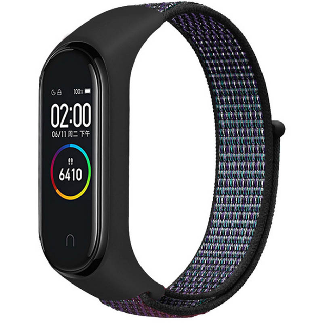 Ремінець Nylon New для Xiaomi Mi Band 3/4/5/6/7 (Dark Purple)