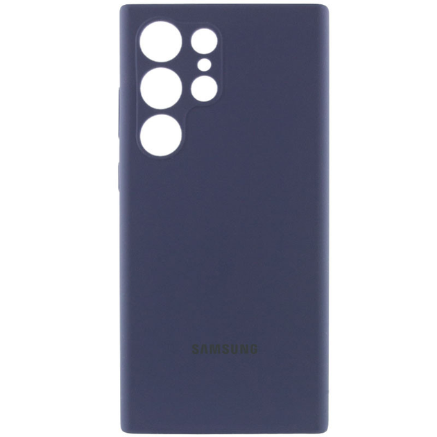 Чохол Silicone Cover Lakshmi Full Camera (AAA) для Samsung Galaxy S24 Ultra (Темно-синій / Midnight