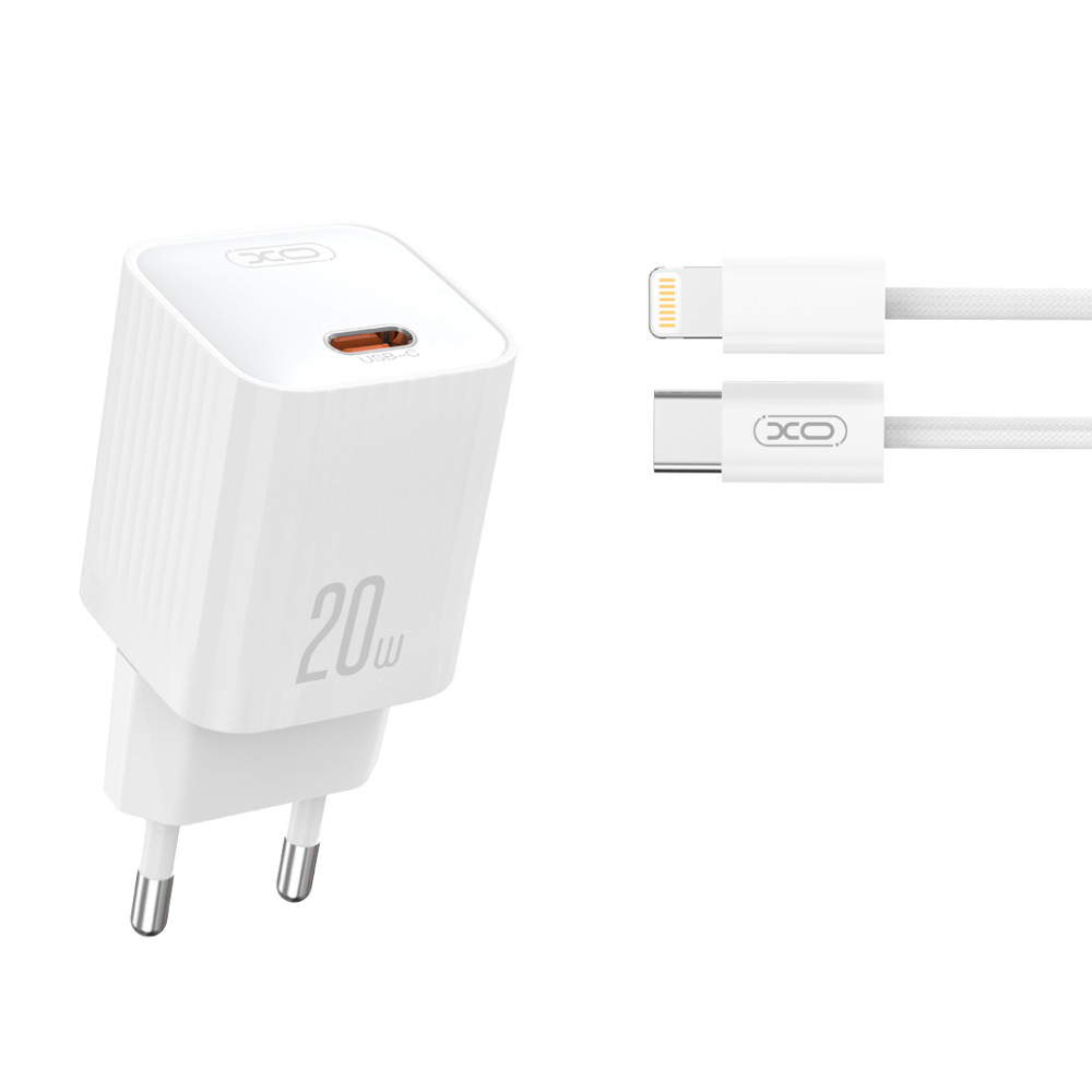 МЗП PD XO L146 20W/1 USB-C + Lightining White