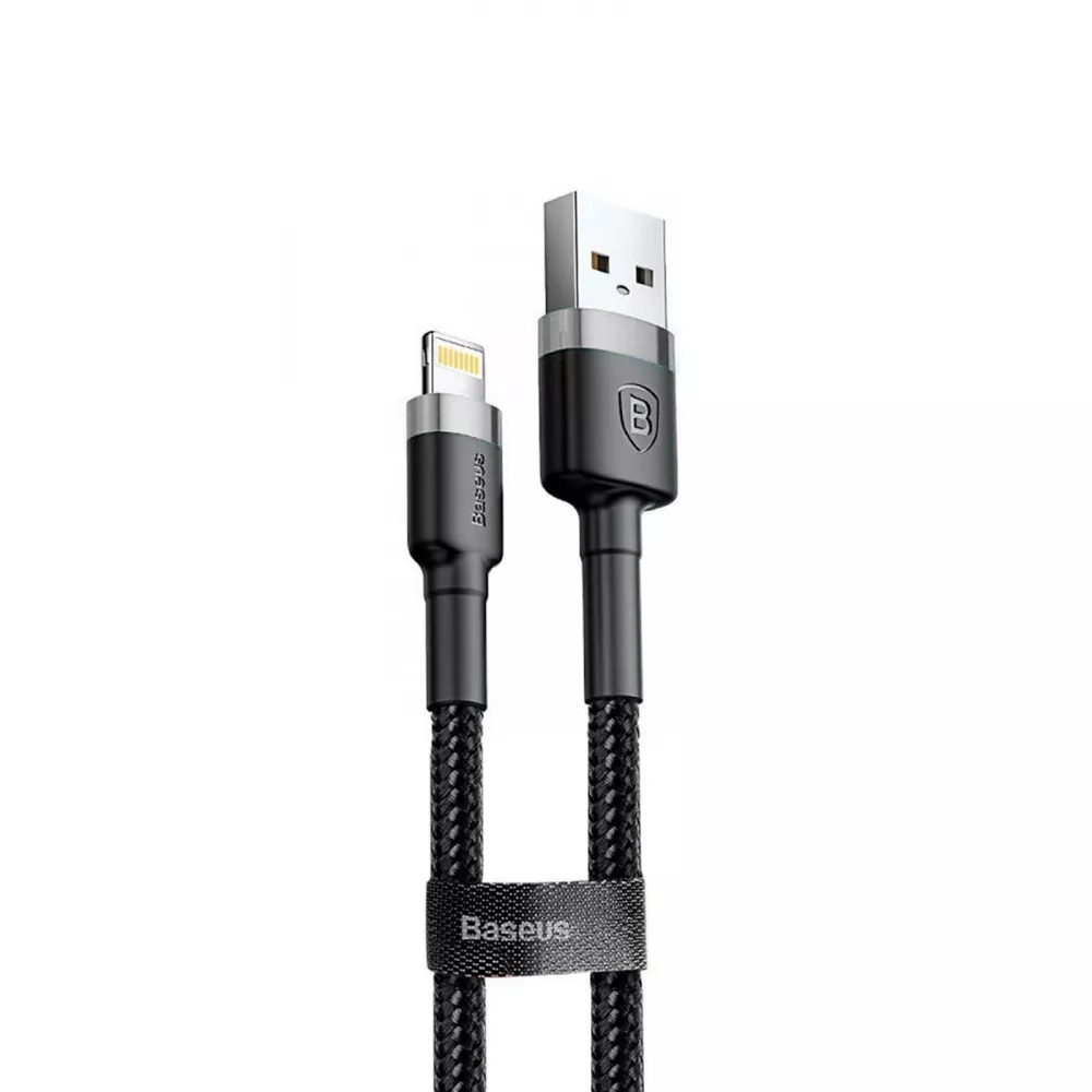 Кабель Baseus Cafule Lightning Cable 2A (3m) (сірий/чорний)
