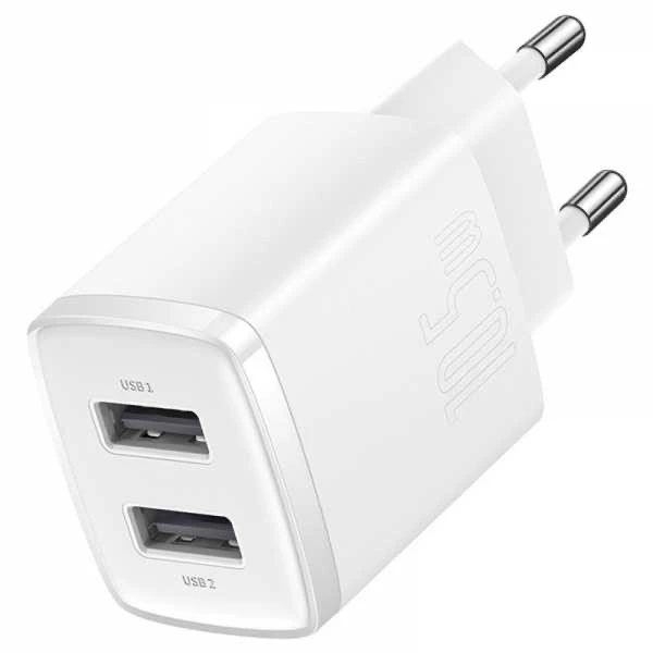 МЗП Baseus Compact 10,5W 2 USB Білий
