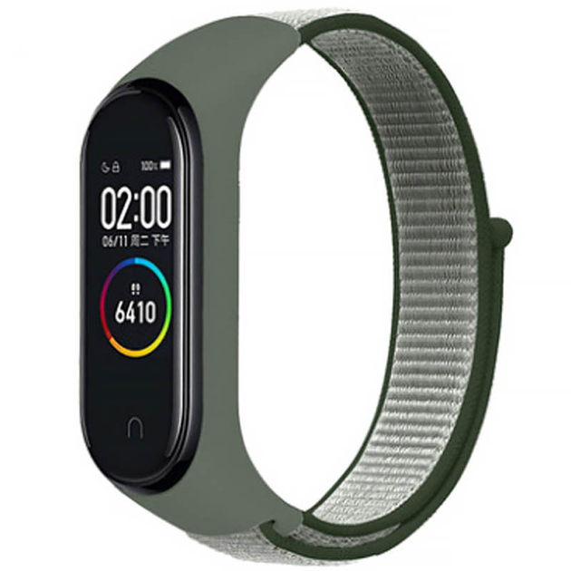 Ремінець Nylon New для Xiaomi Mi Band 3/4/5/6/7 (Dark Olive / Green)
