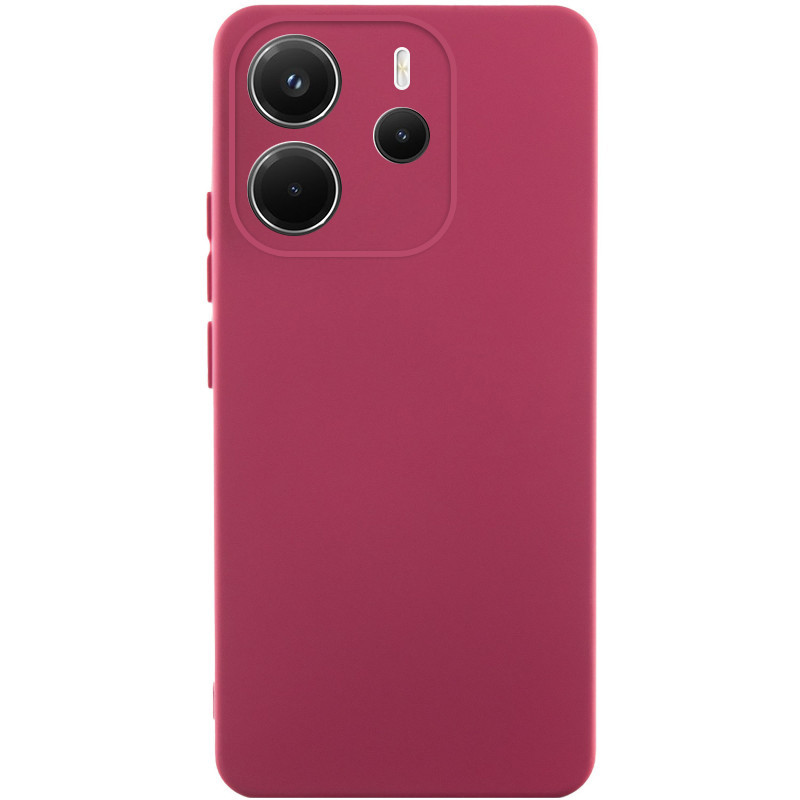 Чохол Silicone Cover Lakshmi Full Camera (AAA) для Xiaomi Redmi Note 14 4G (Бордовий)