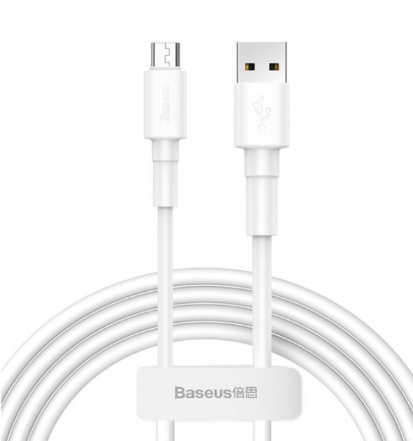 Кабель Baseus Mini MicroUSB 2.4 (1m) White