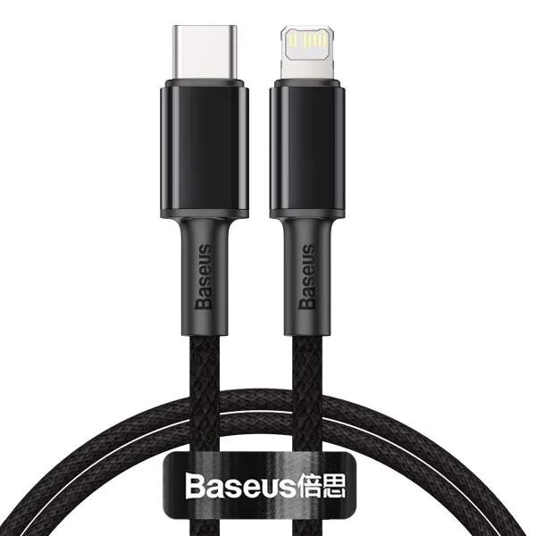Кабель Baseus High Density Braided Type-C to Lightning PD 20W (1m) (чорний)