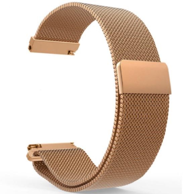 Ремінець універсальний Milanese Loop 20mm (рожеве золото)