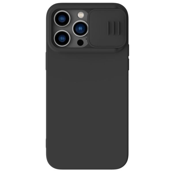 Чохол Nillkin CamShield Silky Silicone для iPhone 14 Pro (шторка на камеру) Black