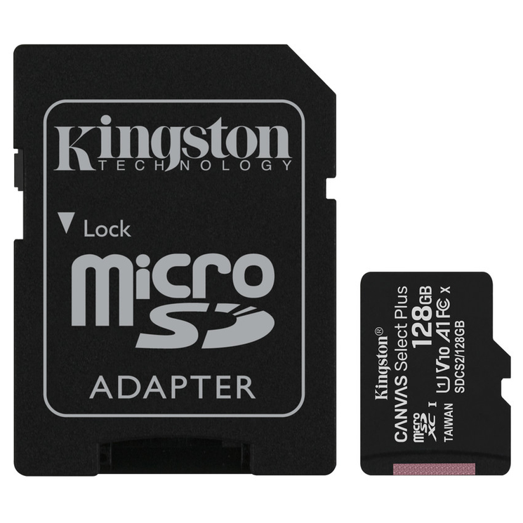 Карта пам'яті Kingston microSD 128GB C10 UHS-I R100MB/s + SD