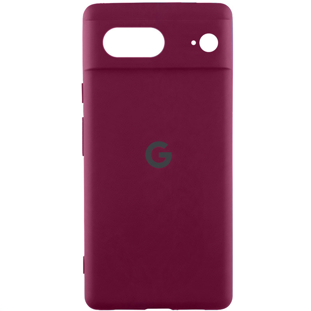 Чохол Silicone Cover Lakshmi Full Camera (AAA) with Logo для Google Pixel 8 (Бордовий / Plum)