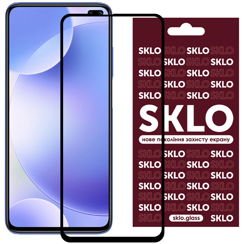 Захисне Скло SKLO 3D Full Glue for Xiaomi Redmi Note 9 Pro Black