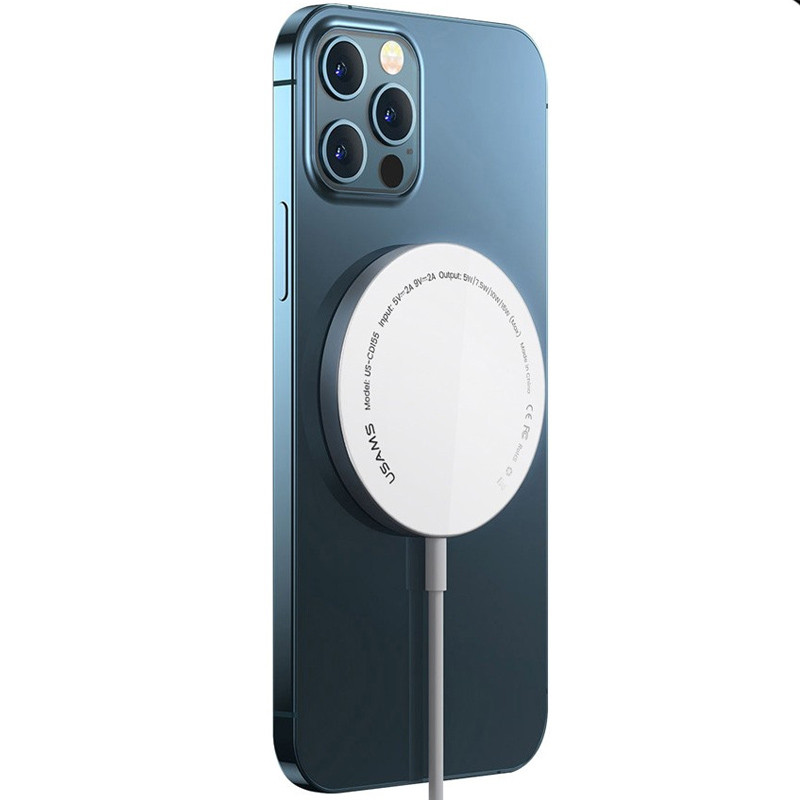 БЗП Usams US-CD160 для iPhone 12, 15W, Type-C (Магнітний)