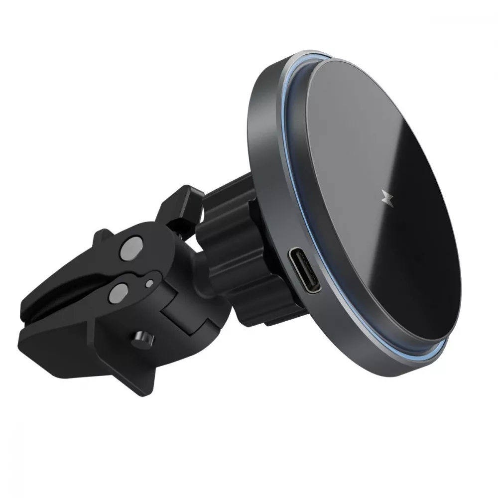 Тримач в машину з Бездротовим ЗП Proove Magic Circle 15W (сірий)
