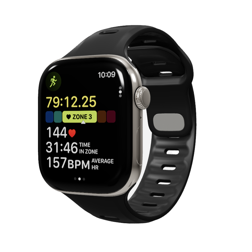 Ремінець Blueo Fluoro Rubber Sport Watch Band 42/44/45/49 mm Black