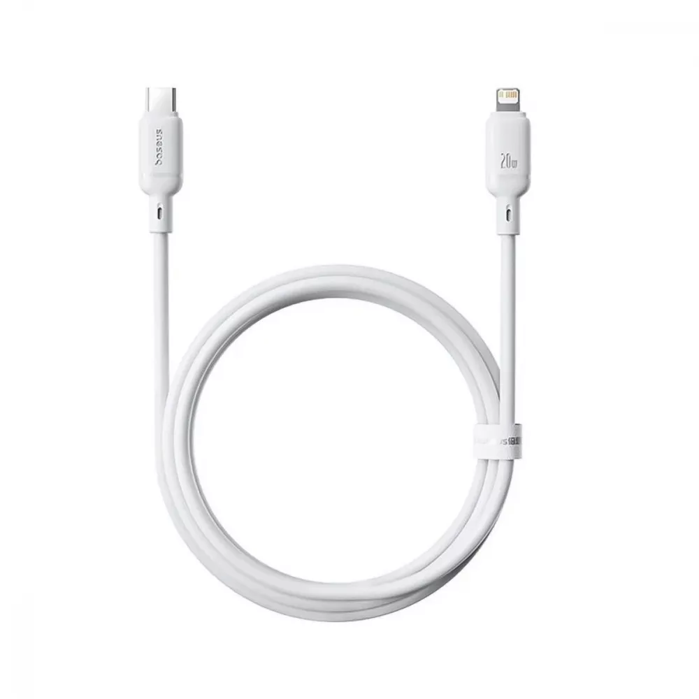 Кабель Baseus Silky Series Fast Charging Type-C to Lightning 20W (1m) (білий)