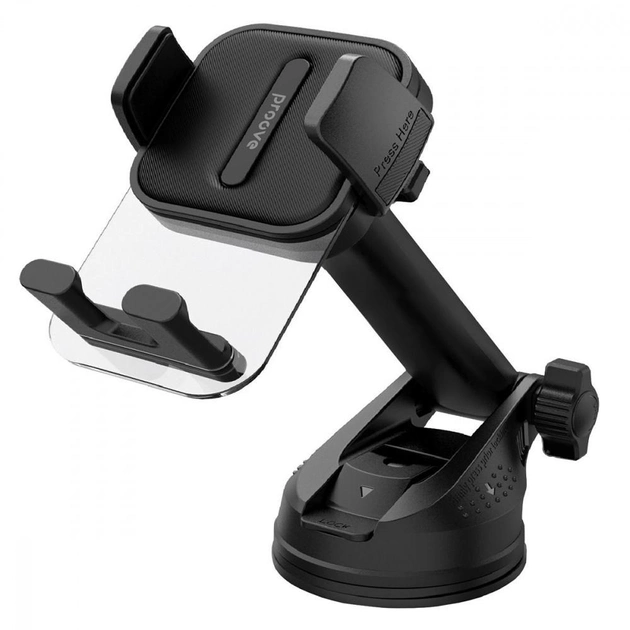 Тримач в машину Proove Crystal Clamp Suction Type Car Mount (чорний)