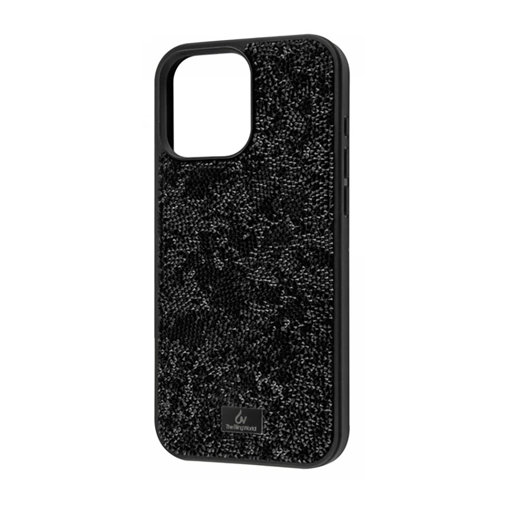 Чохол Bling World Rock Diamond (TPU) iPhone 16 (чорний титан)