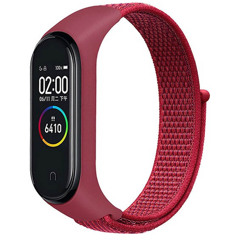 Ремінець Nylon Sport Loop для Mi Band 5/6 (Червоний)