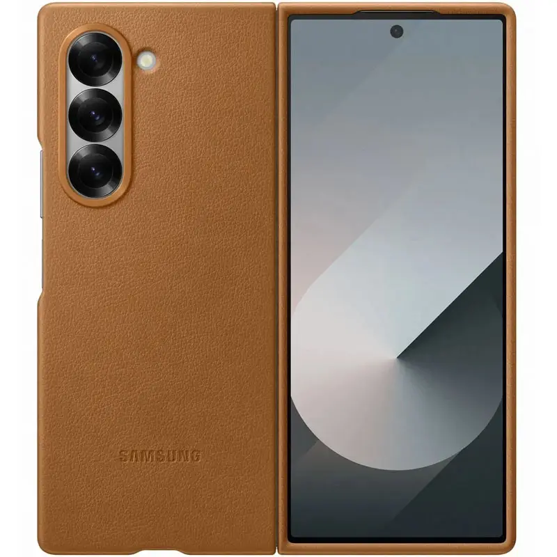 Шкіряний чохол Leather Case (AAA) для Samsung Galaxy Fold 6 (Brown)