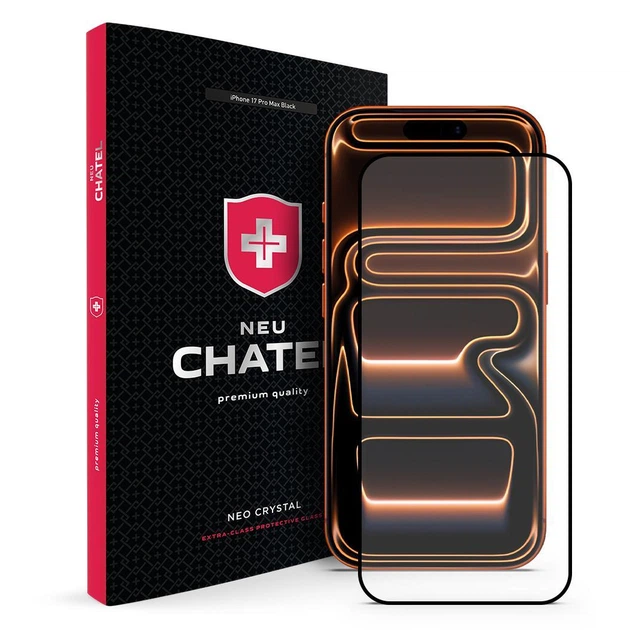 Скло +NEU Chatel Corning Gorilla Glass with Mesh for iPhone 17/17 Pro Front Black