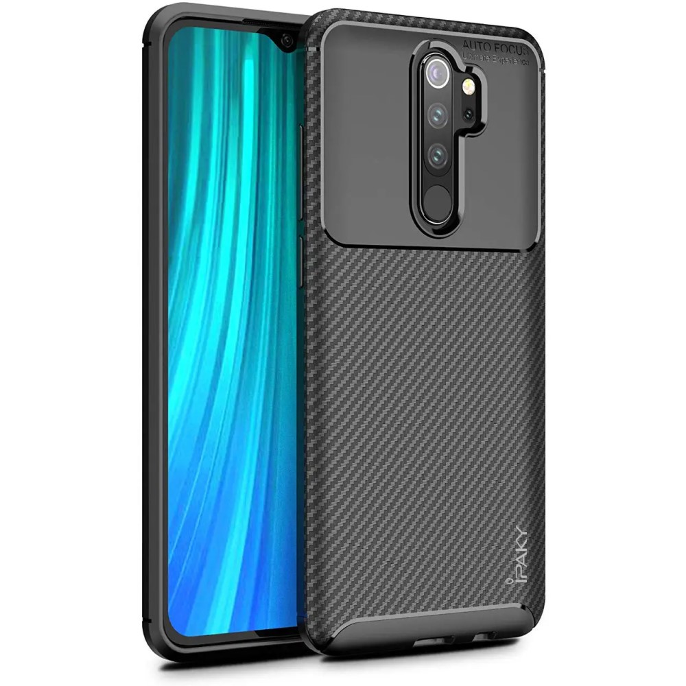 Чохол iPaky Carbon Fiber для Xiaomi Redmi Note 8 Pro Black (Черный)