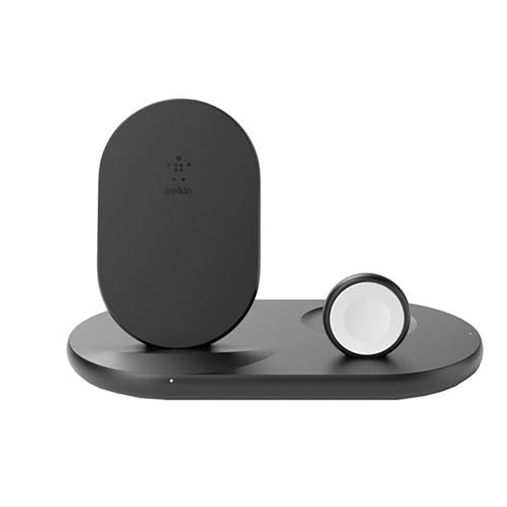 Бездротовий ЗП Belkin 3-in-1 Wireless Pad/Stand/Apple Watch [WIZ001VFBK]