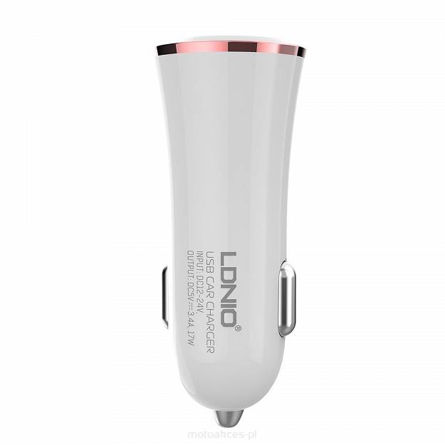 АЗП LDNIO (3.4A) White + USB Cable MicroUSB (DL-C28)
