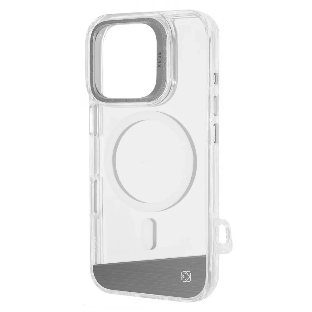 Чохол Kajsa Aluminium Shield with Magnetic Ring iPhone 16 Pro (срібний)