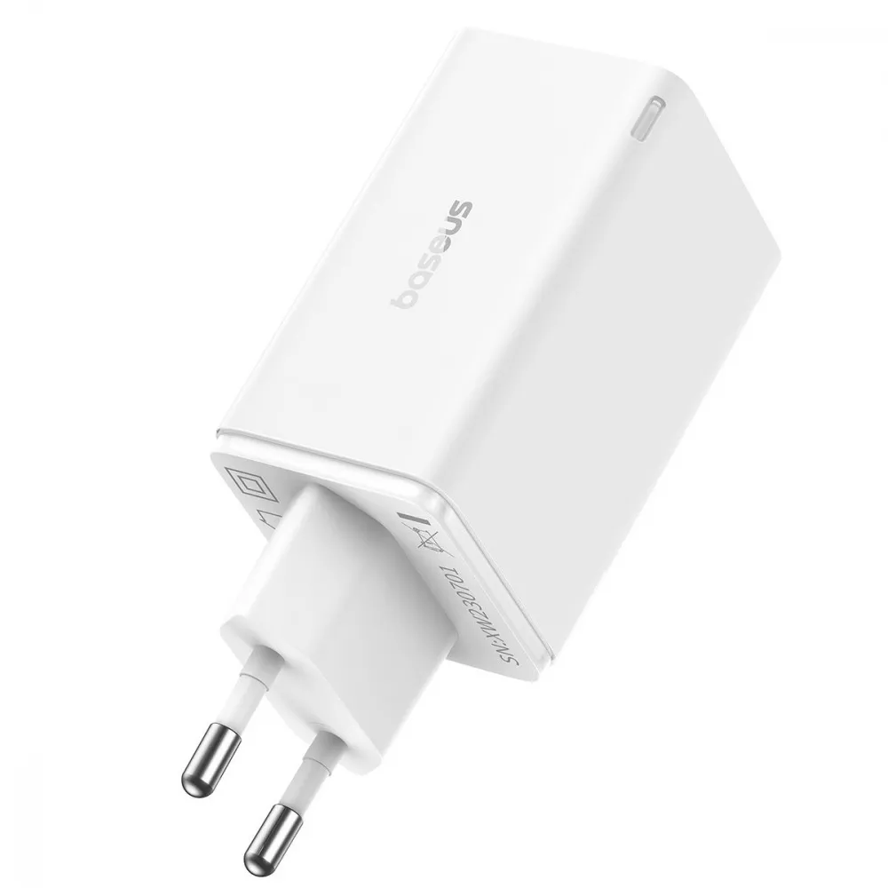 МЗП Baseus GaN6 Pro Fast Charger 2 Type-C + 2 USB 65W (білий)