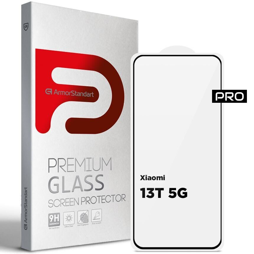 Захисне скло ArmorStandart Full Glue Curved для Xiaomi 13T Pro Black