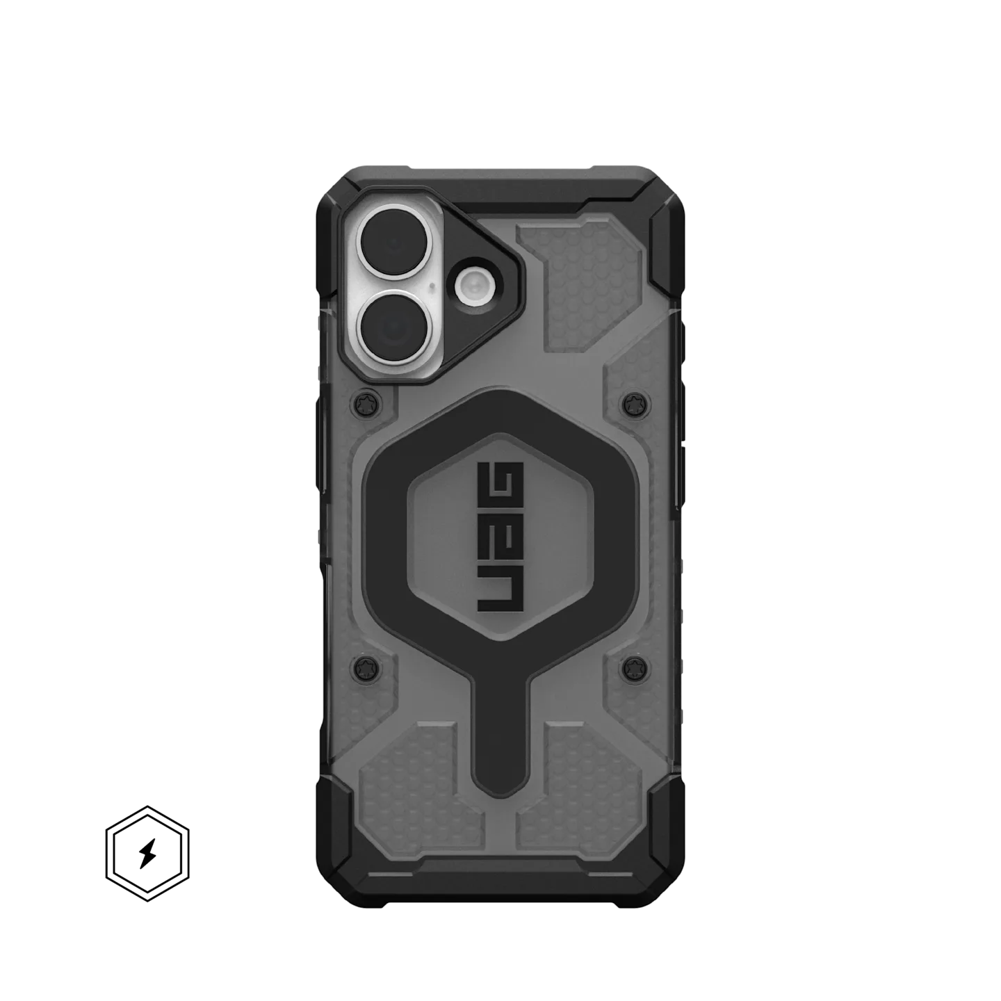 Чохол UAG для iPhone 17, Pathfinder Clear MagSafe, Ash/Black