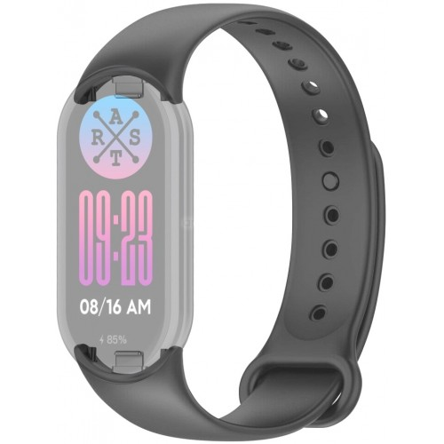 Силіконовий ремінець для Xiaomi Mi Band 8/9 (Сірий / Dark Gray)