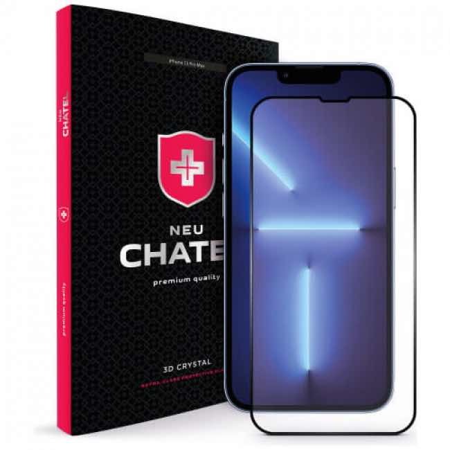 Захисне скло +NEU Chatel Corning Gorilla Glass with Mesh for iPhone 14 Pro Max Front Black