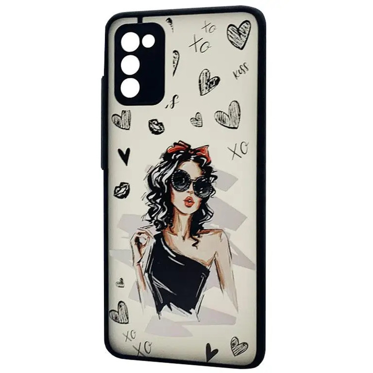 Чохол WAVE Cartoon Case (PC+TPU) для Samsung Galaxy A02s (little black dress)
