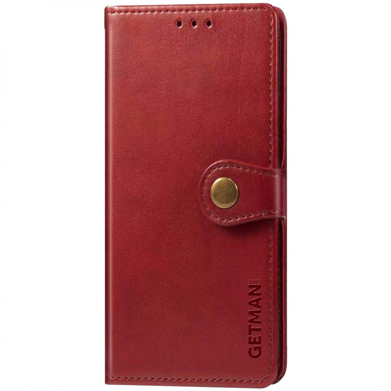 Шкіряний чохол-книжка GETMAN Gallant (PU) для Samsung Galaxy S25 FE (Червоний)