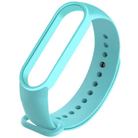Силіконовий ремінець для Xiaomi Mi Band 3/4 - (Бірюзовий / Ocean Blue)