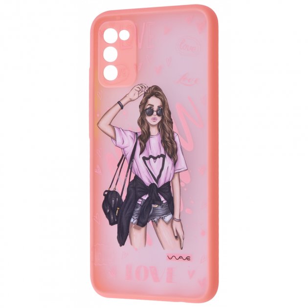 Чохол WAVE Cartoon Case (PC+TPU) для Samsung Galaxy A02s (mood love)