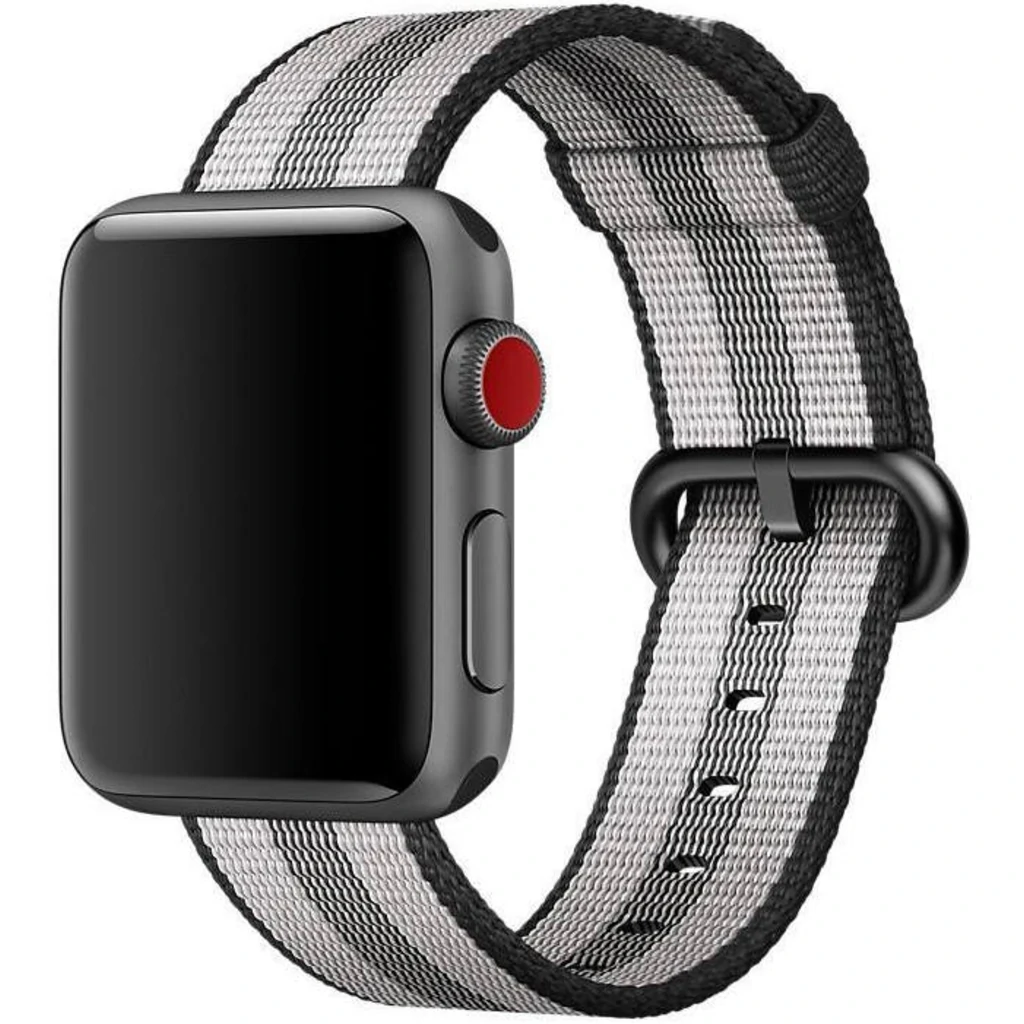 Ремінець Apple Black Stripe Woven Nylon Band (MQVG2AM/A) для Apple Watch 38/40/41mm