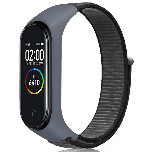 Ремінець Nylon New для Xiaomi Mi Band 3/4/5/6/7 (Gray)