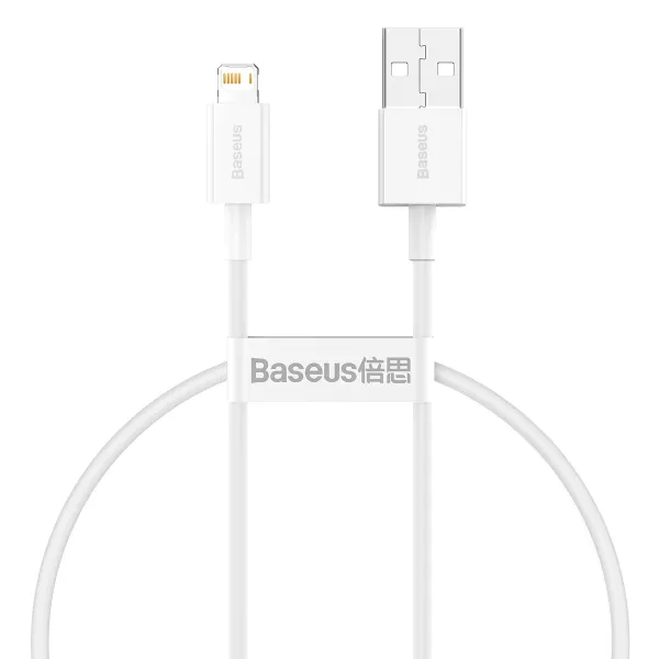 Кабель Baseus Superior Series Fast Charging Lightning 2.4A (0,25m) (білий)