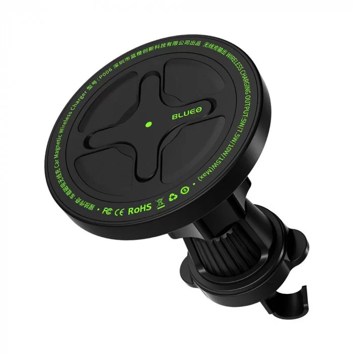 Тримач в машину Blueo Ape Legend Car Mount Magnetic Wireless Charger Black
