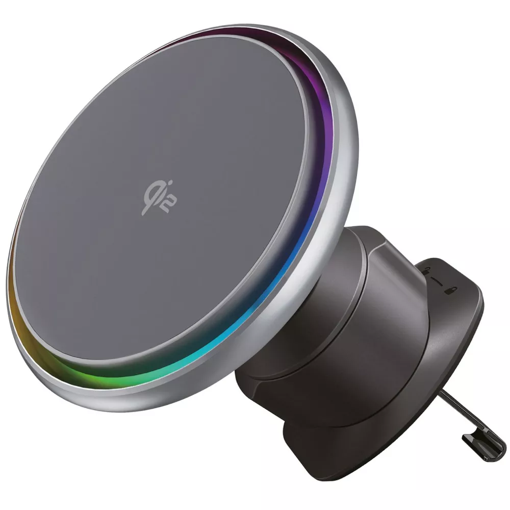 Автомобільний тримач з Бездротовим ЗП Proove IceCore QI2 15W (сірий)
