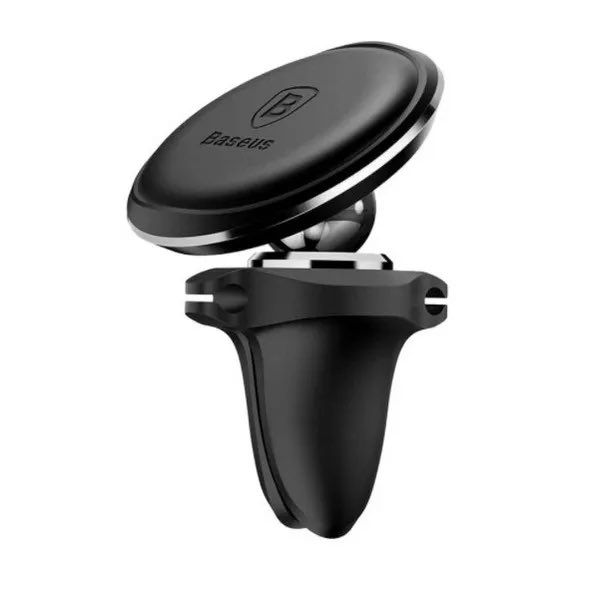 Тримач в машину Baseus Magnetic Air Vent Car Mount With Cable Clip (чорний)