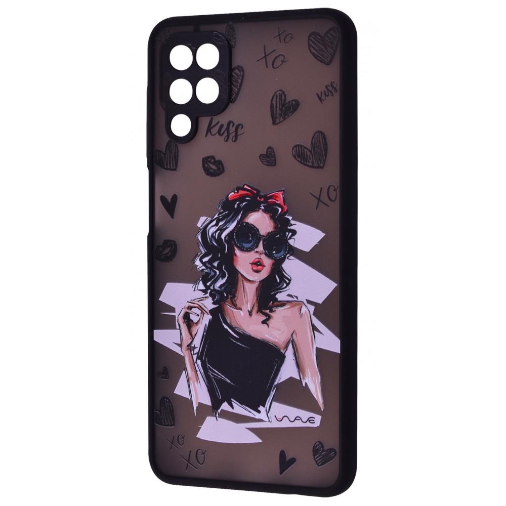 Чохол WAVE Cartoon Case (PC+TPU) Samsung Galaxy A12 - Маленька чорна сукня