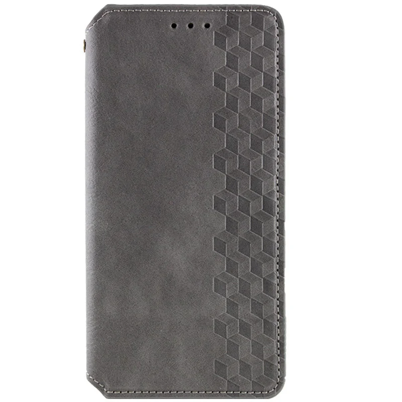 Шкіряний чохол книжка GETMAN Cubic (PU) для Samsung Galaxy S24 Ultra (Сірий)