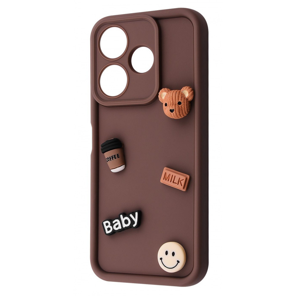 Чохол Pretty Things Case Xiaomi Redmi 13 4G/Poco M6 4G/Note 13R (коричневий/ведмідь)