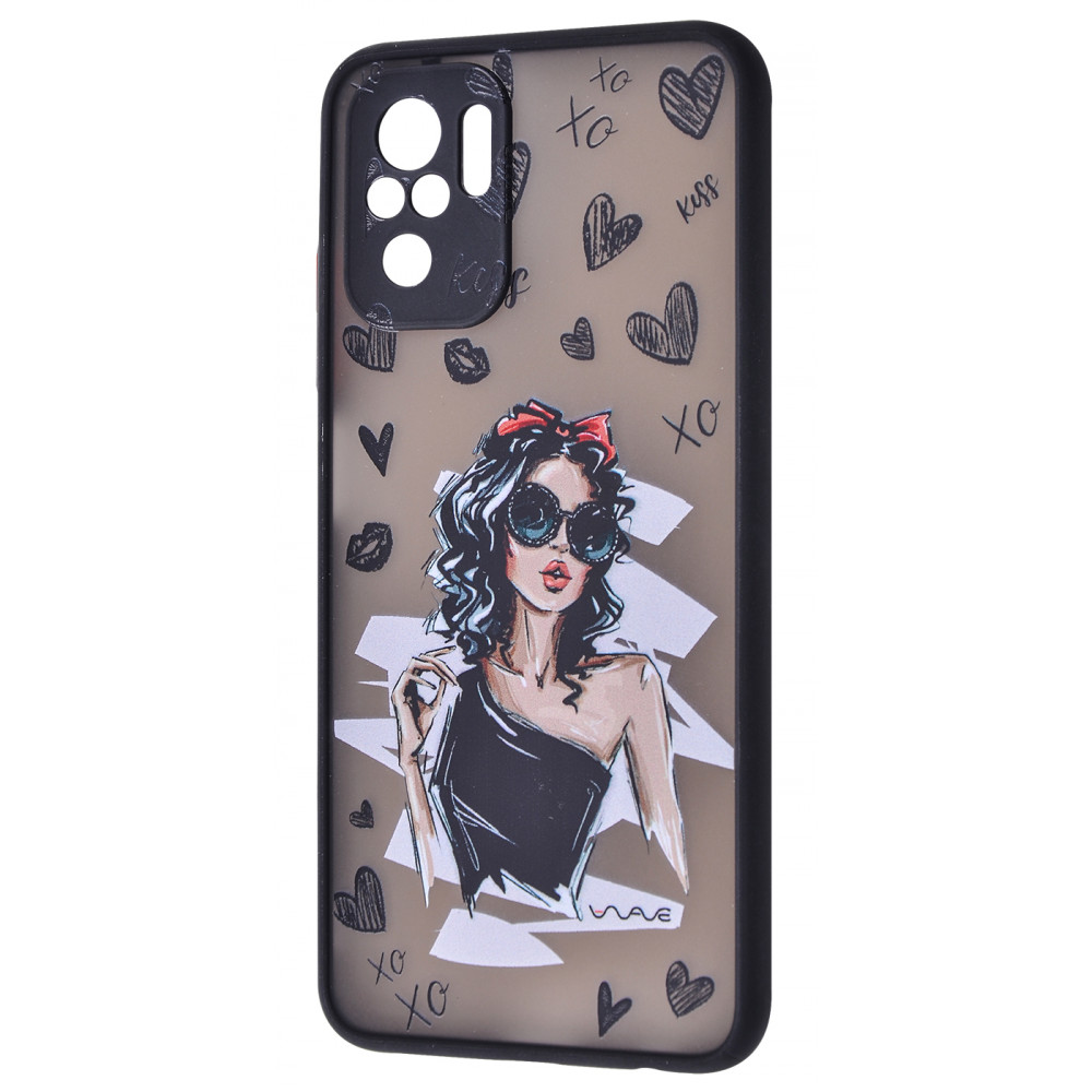 Чохол WAVE Cartoon Case(PC+TPU) for Xiaomi Redmi Note 10/Note 10S (little black dress)
