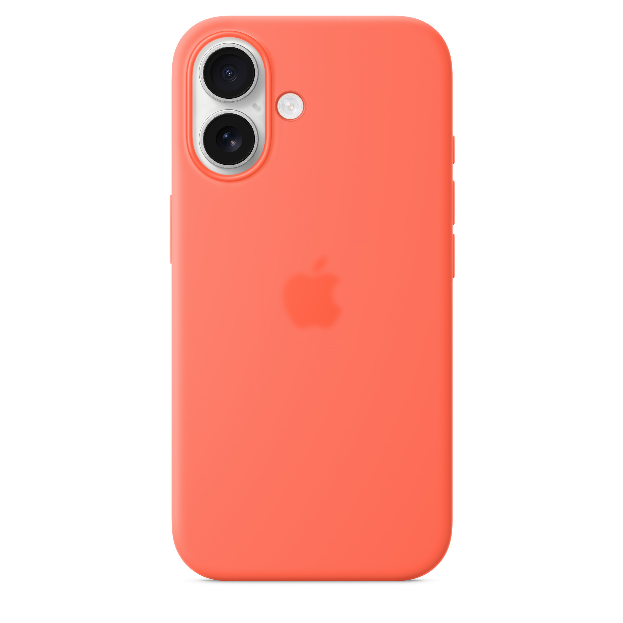 Чохол Silicone Case with Button, Animation & MagSafe iPhone 16, Tangerine (OEM)
