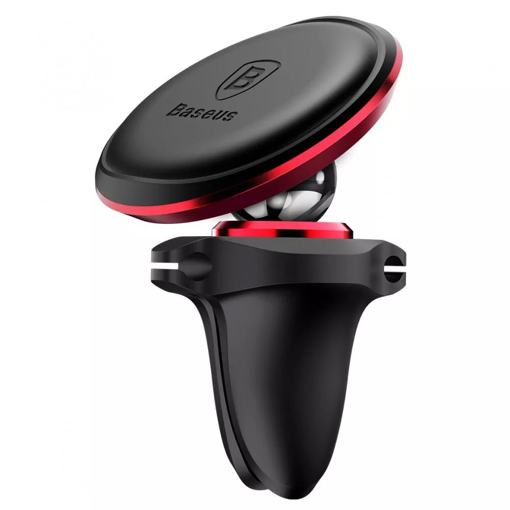 Тримач в машину Baseus Magnetic Air Vent Car Mount With Cable Clip (червоний)