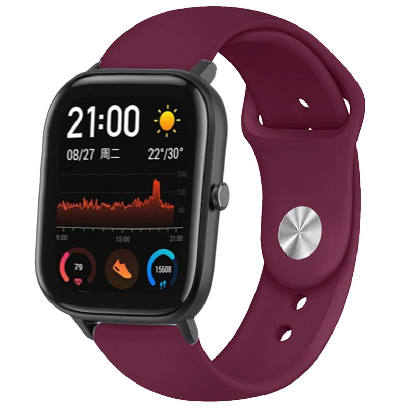 Ремінець універсальний Sport Band 20 mm (Бордовий/Maroon)